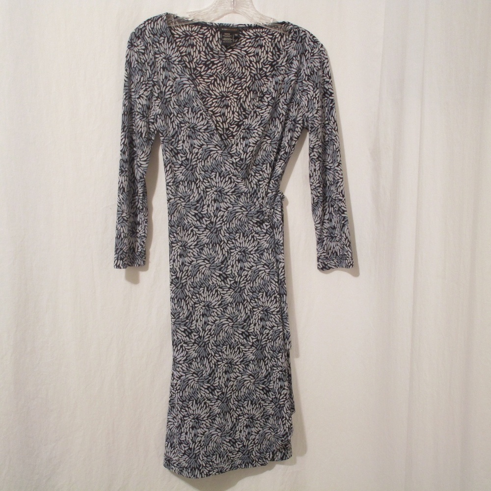 BCBGMaxAzria Black and White Midi Dress XS